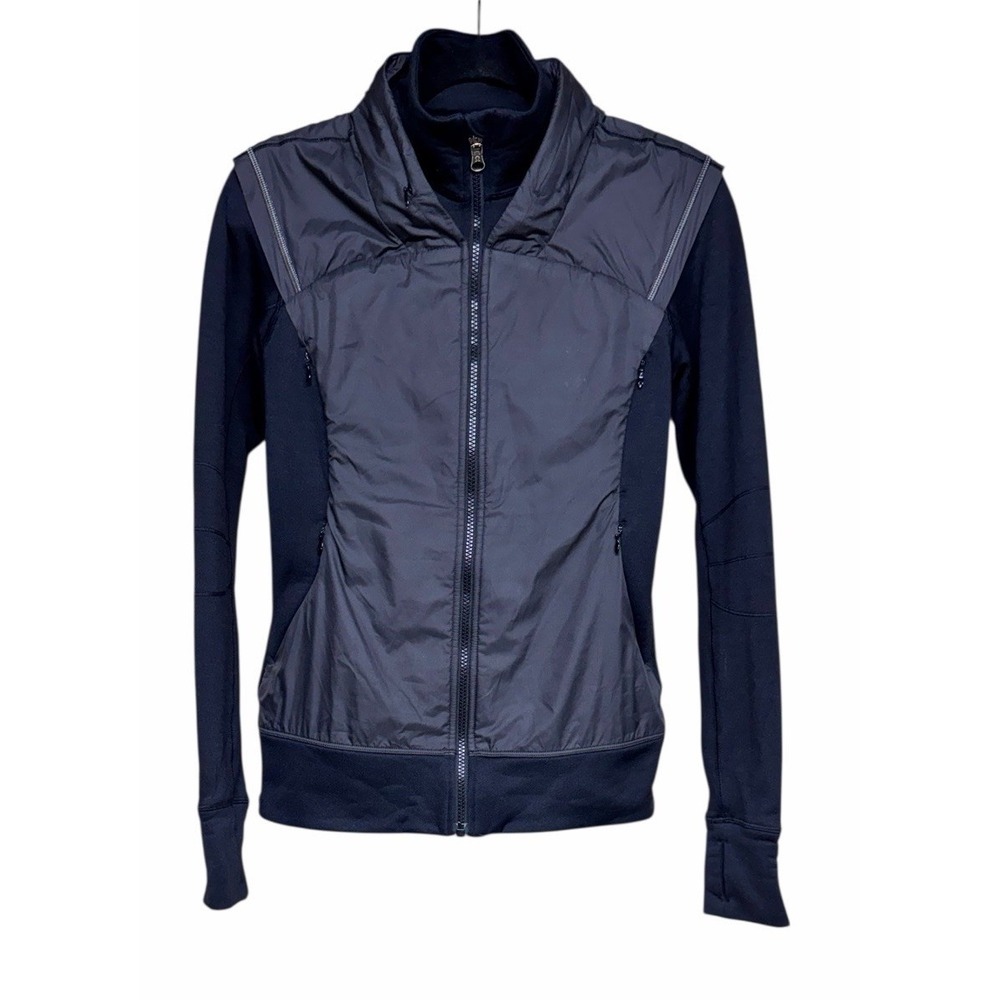 LULULEMON Snug Sprinter Jacket Heathered Black /Black Women's Size 6‎